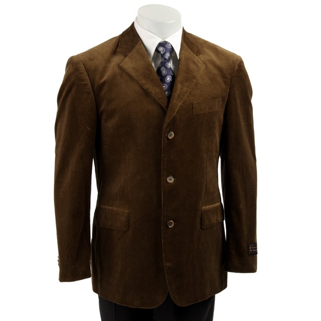 FINAL SALE Kroon Mens Brown Corduroy 3 button Blazer  