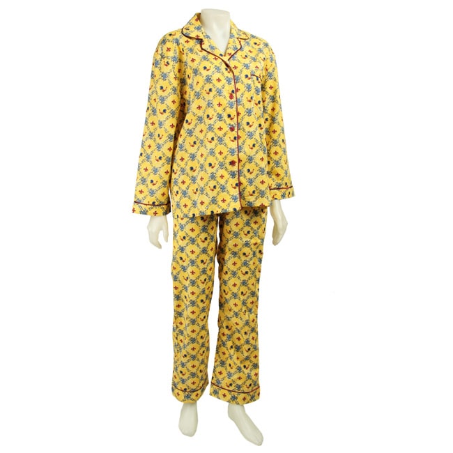 Frankie & Johnny Womens Roosters Pajamas  