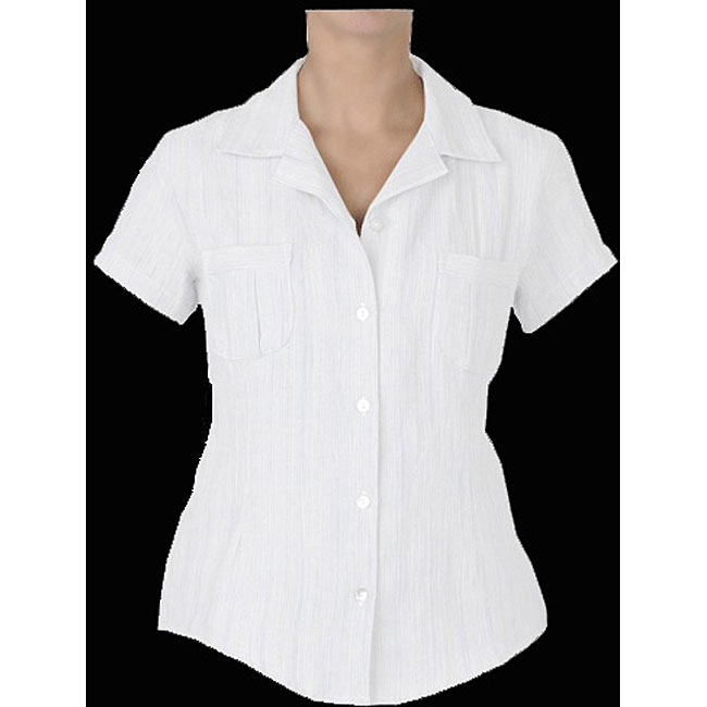 Womens White Camp Shirt (Guatemala)  