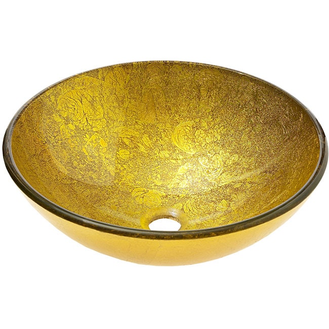 Vigo Gold Tempered Glass Vessel Sink  