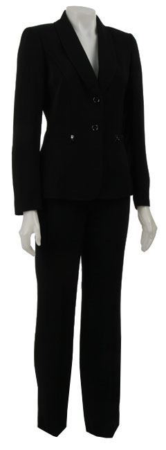 Tahari ASL 2 button Zipper Pocket Pant Suit  