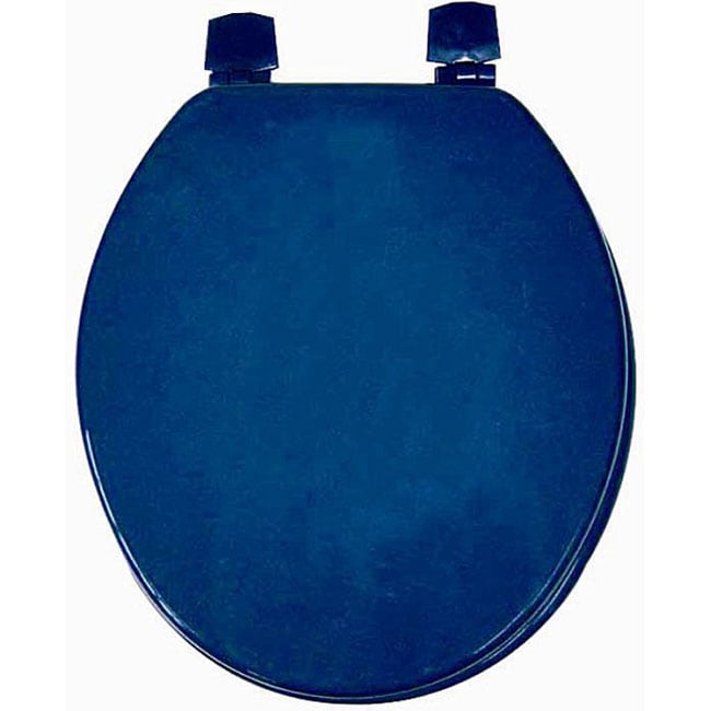 Cobalt Blue Molded Wood Solid Toilet Seat  