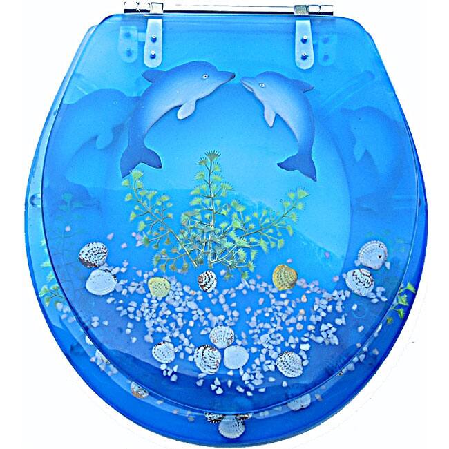 Trimmer Polyresin Decorative Dolphin Toilet Seat