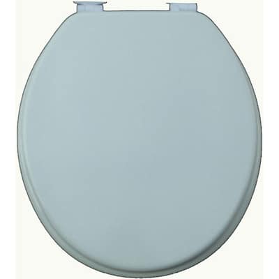 Grey Solid Molded Wood Toilet Seat