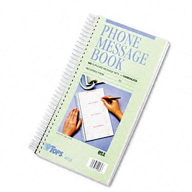 Tops Spiralbound While You Were Out Message Book