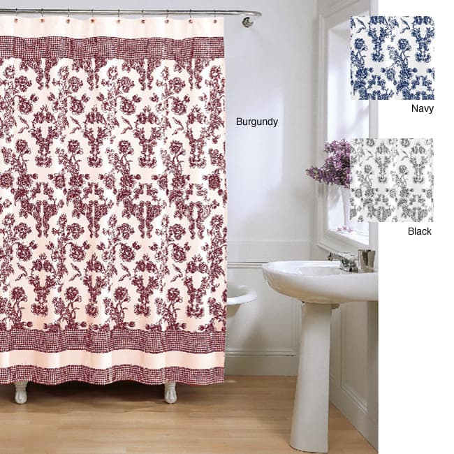 Toile Fabric Shower Curtain