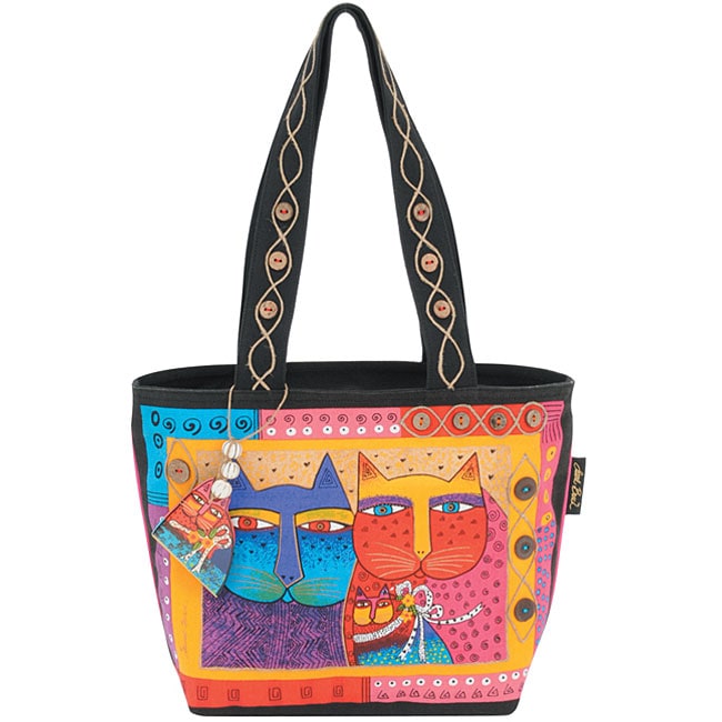 Shop Canvas Square Tote Bag with Zipper Top - Free Shipping On Orders Over $45 - Overstock - 3462952