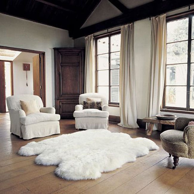 Bowron Sexto Sheepskin Ivory Pelt Rug (410 x 511)  