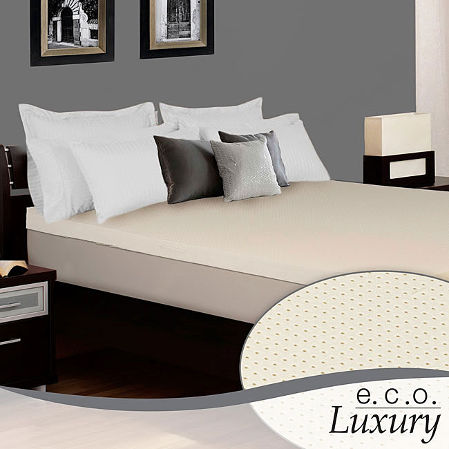 E.C.O. Luxury Latex 1.5-inch Twin XL-size Mattress Topper - Bed Bath &  Beyond - 3478988