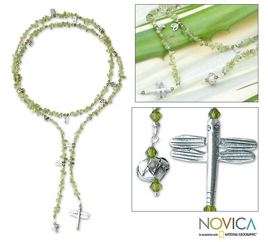 950 Silver Summer Wrap Peridot Necklace (Thailand)