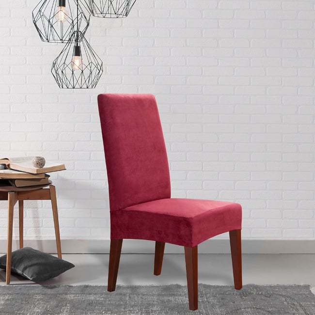 Sure Fit Smooth Suede Shorty Dining Room Chair Cover