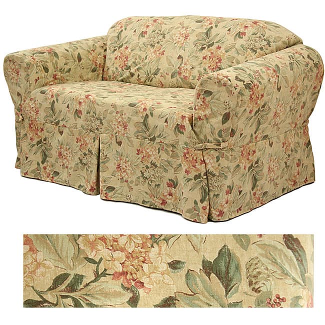 Floral Print Loveseat Slipcover