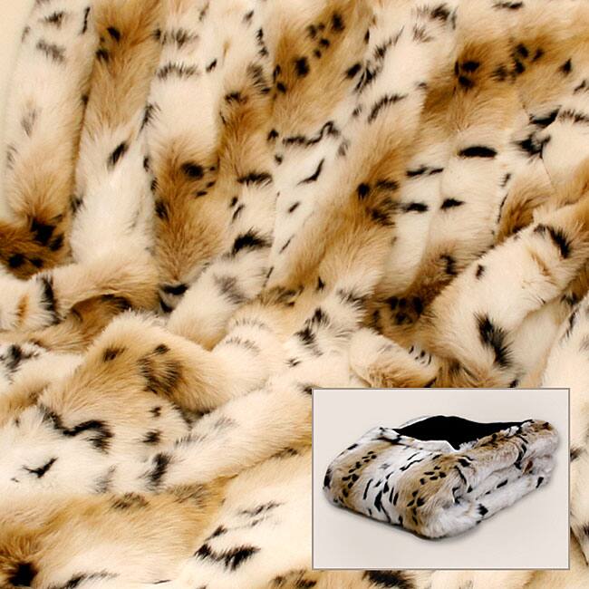 Lynx Faux Fur Throw