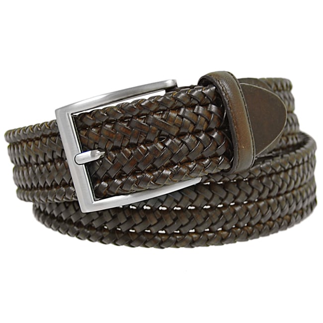 Joseph Abboud Mens Woven Leather Belt  