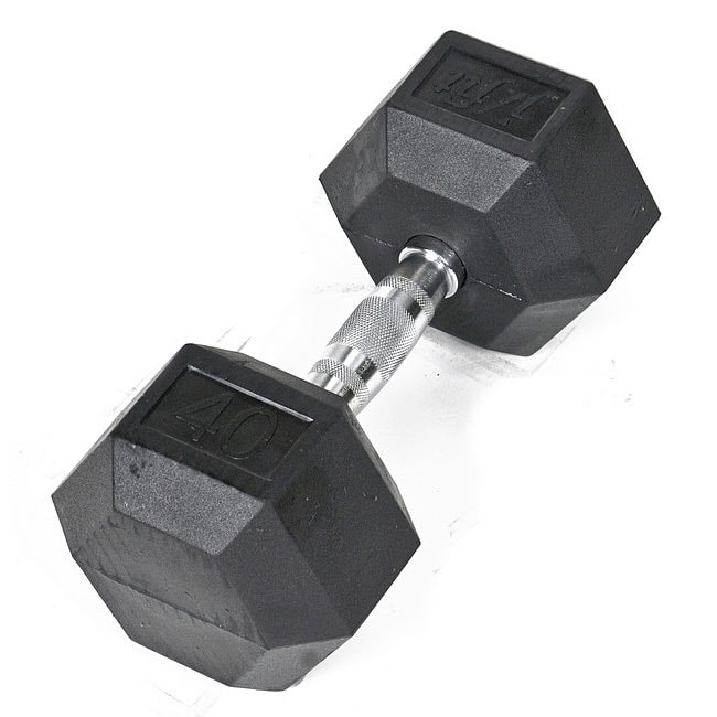 Rubber 40 pound Dumbbell  