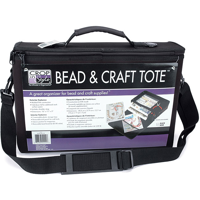Bead and Craft Black Organizer and Tote Bag - Free Shipping On Orders