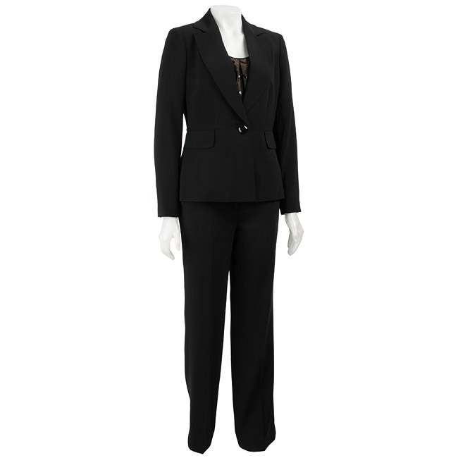 Jones New York Women's Black 3-piece Pant Suit - 11554985 - Overstock ...