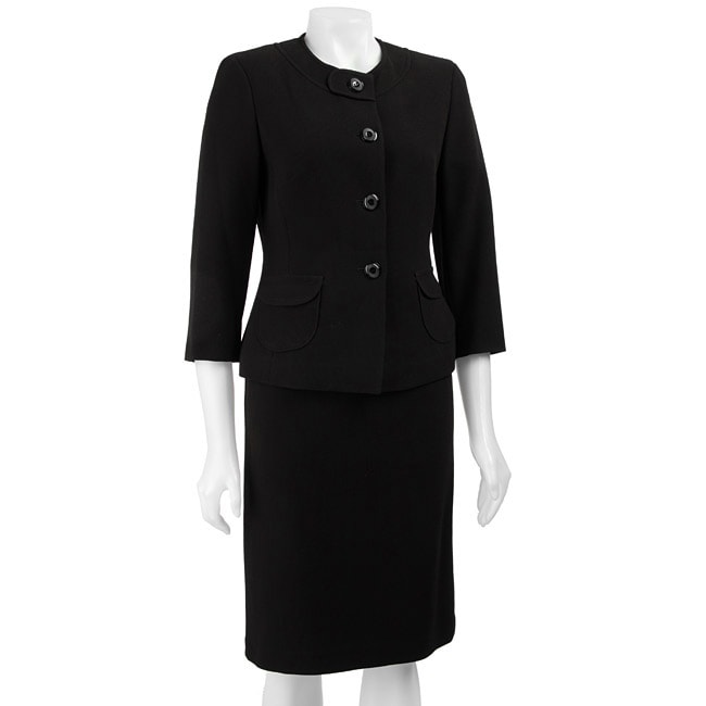 Shop Jones New York Women's Black 2-piece Skirt Suit - Free Shipping ...