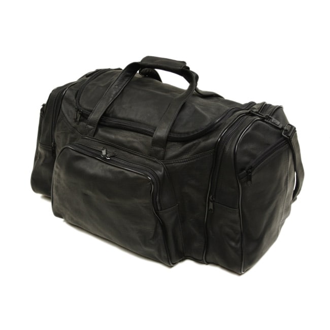 Piel Top Grain Leather 21 Inch Carry On Sports Duffel Bag - Overstock ...
