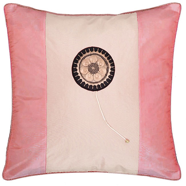 Peach/ Pink Decorative Cushion Cover  