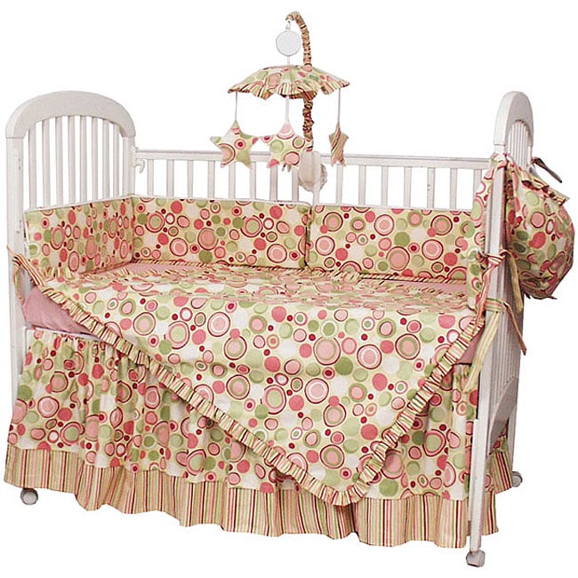 Hoohobbers Retro Circles 4 piece Crib Bedding Set