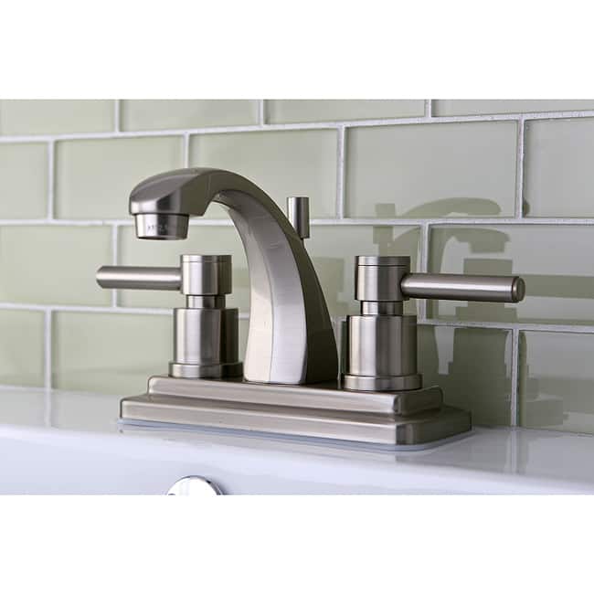 Kingston Brass Concord 4-inch Brushed Nickel Centerset Bathroom Faucet