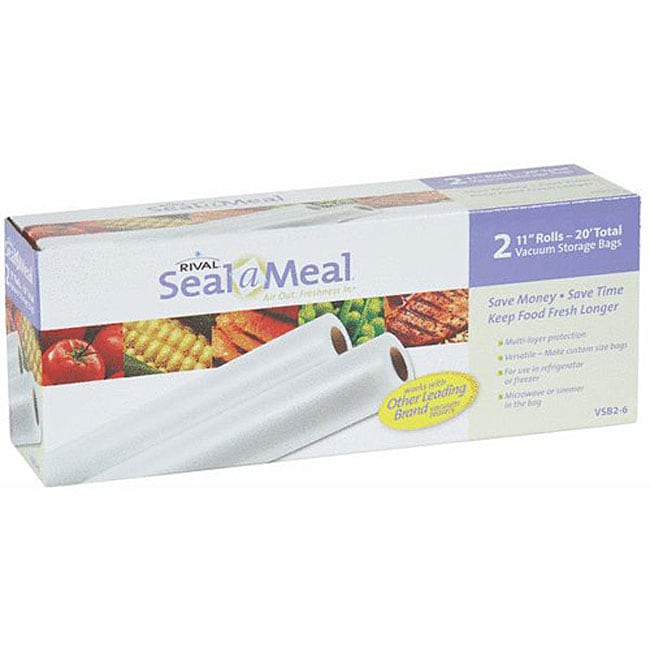 Rival SealAMeal 11inch Vacuum Sealer Freezer Bags Free Shipping On