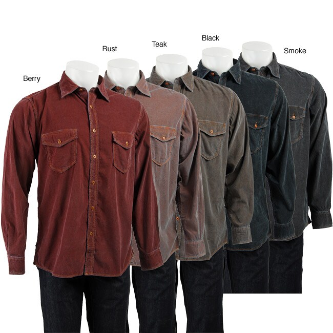 Martin Gordon Men's Long-sleeve Corduroy Shirt - 11575236 - Overstock ...