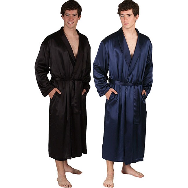 Shop Mystic Clothing Men's Silk/ Cotton Lined Bathrobe - Free Shipping ...