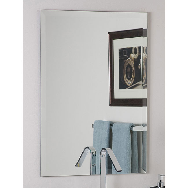 Frameless Modern Beveled Bathroom Mirror Bed Bath & Beyond 3511483