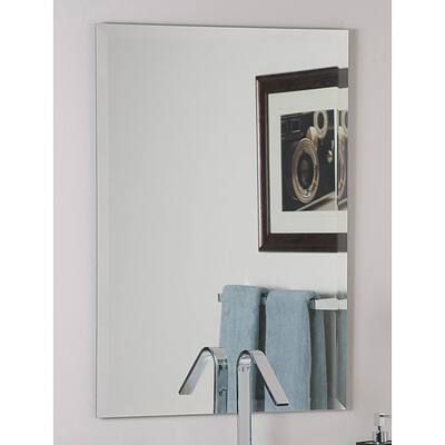 Frameless Modern Beveled Bathroom Mirror