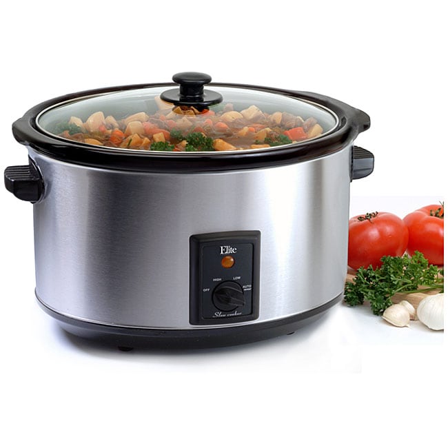 Elite by Maxi-Matic Stainless Steel Digital Slow Cooker, 8.5 qt