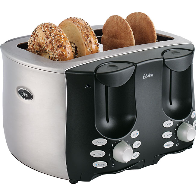 Oster Toaster 4slice SidebySide Stainless Steel Toaster Free