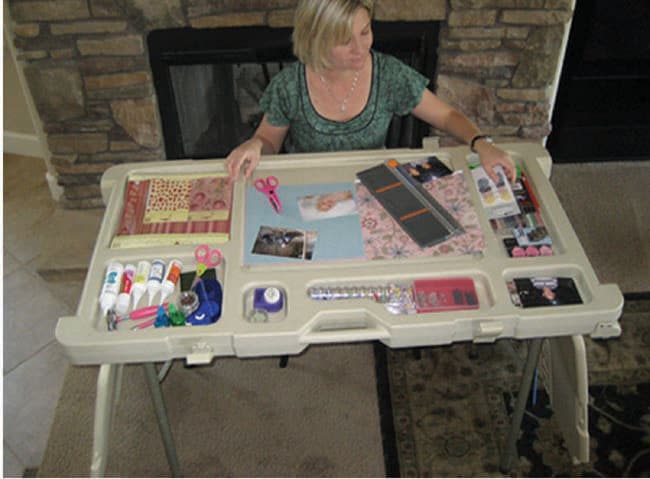 Scrap N Stow Folding Craft Table  