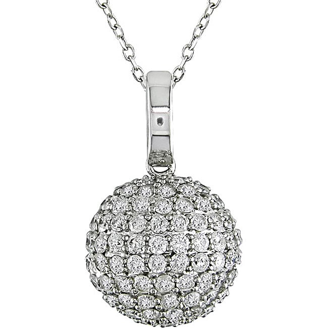 Shop 14k Gold 2 1/2ct TDW Diamond Ball Necklace Free Shipping Today