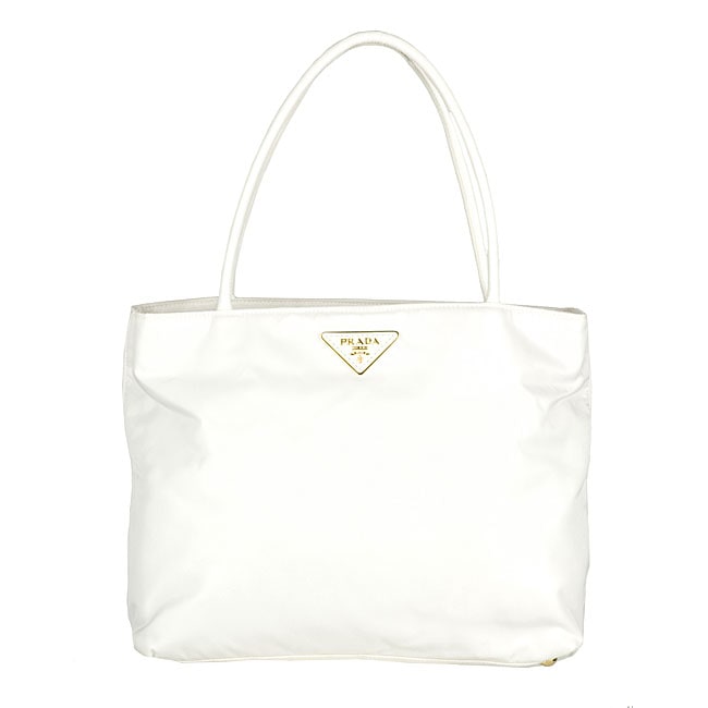 Prada Tessuto Nappa White Nylon Tote