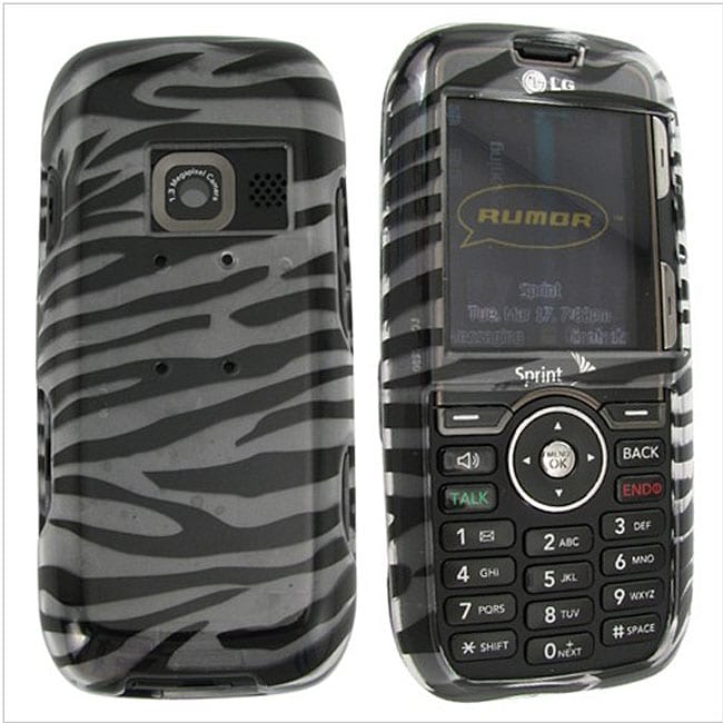 Clip on Cear Zebra Print Case for LG Rumor LX260  