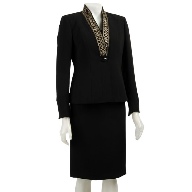 Kasper Women's Three-piece Crepe Skirt Suit - 11602880 - Overstock.com ...