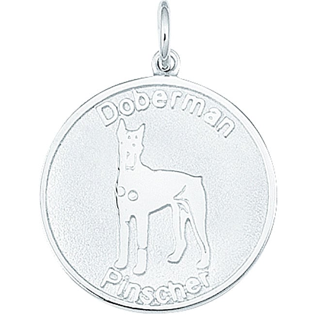 Sterling Silver Doberman Pinscher Charm  