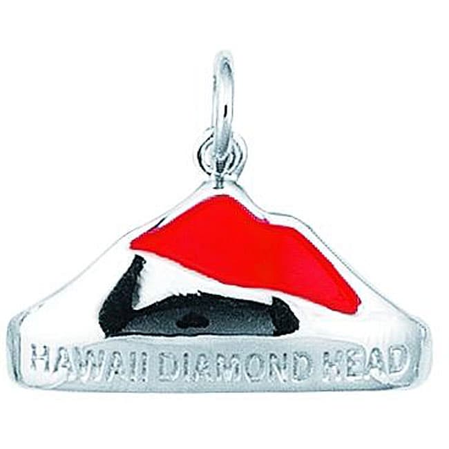 Sterling Silver Hawaii Diamond Head Volcano Charm  