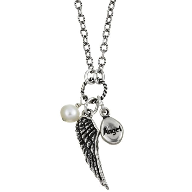 Charming Life Sterling Silver 'Angels Among Us' Charm Necklace ...