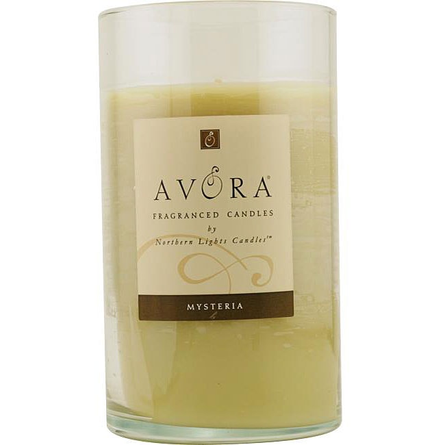 Mysteria Scented 3x6 inch Glass Pillar Scented Candle 