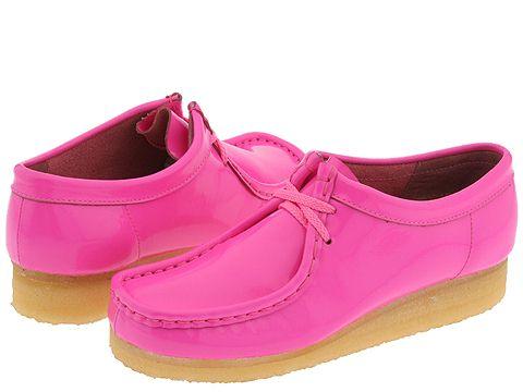 Clarks Wallabee - Womens Bright Pink Patent Leather - 11613414 ...