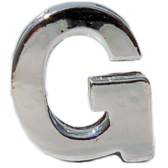 Beau Nouveau Square Metal Letter G Pet Slider Charm  