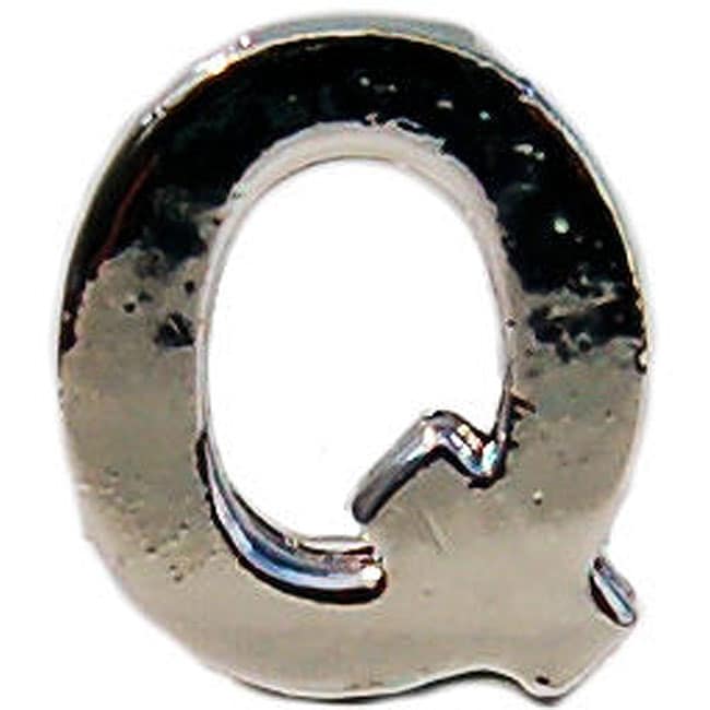 Beau Nouveau Square Metal Letter Q Pet Slider Charm  