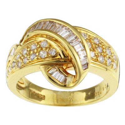 Kabella 18k Yellow Gold 1 1/10ct TDW Diamond Ring (H, I) (Size 6.5)