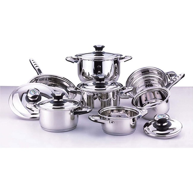 Fischner 12 piece 5 layer 18/10 Stainless Steel Cookware   