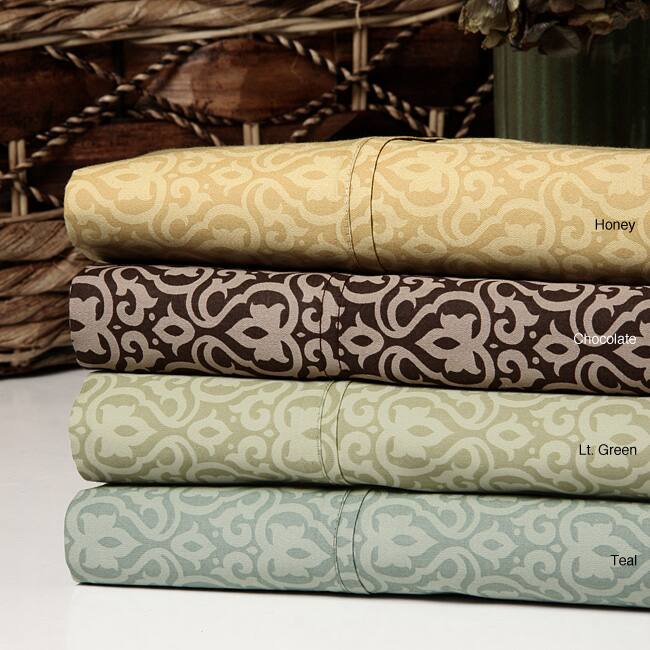 Kristie Medallion 300 Thread Count Cotton Sheet Set