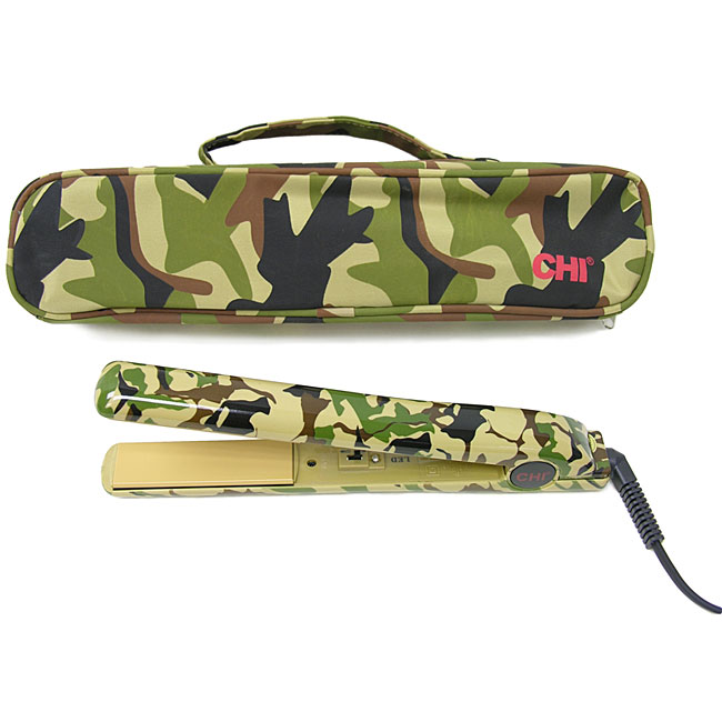 Farouk Systems CHI 1 inch Green Camo Ceramic Flat Iron  