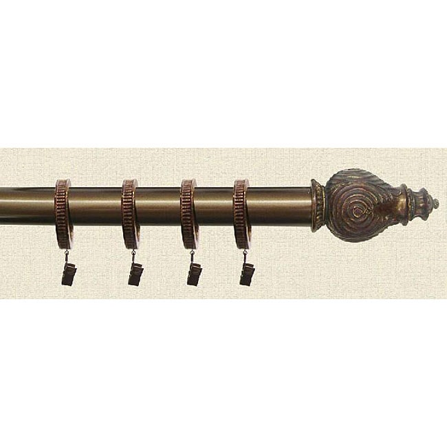 Rialto Copper 66 to 120 inch Adjustable Curtain Rod Set